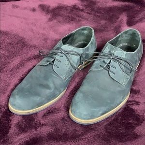 Joseph Abboud Blue Suede Oxfords Sz 9